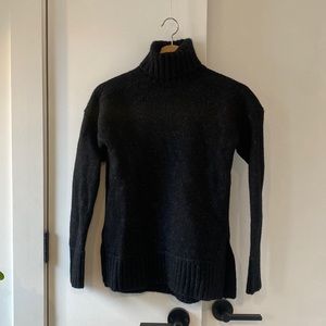 Everlane black wool turtleneck sweater